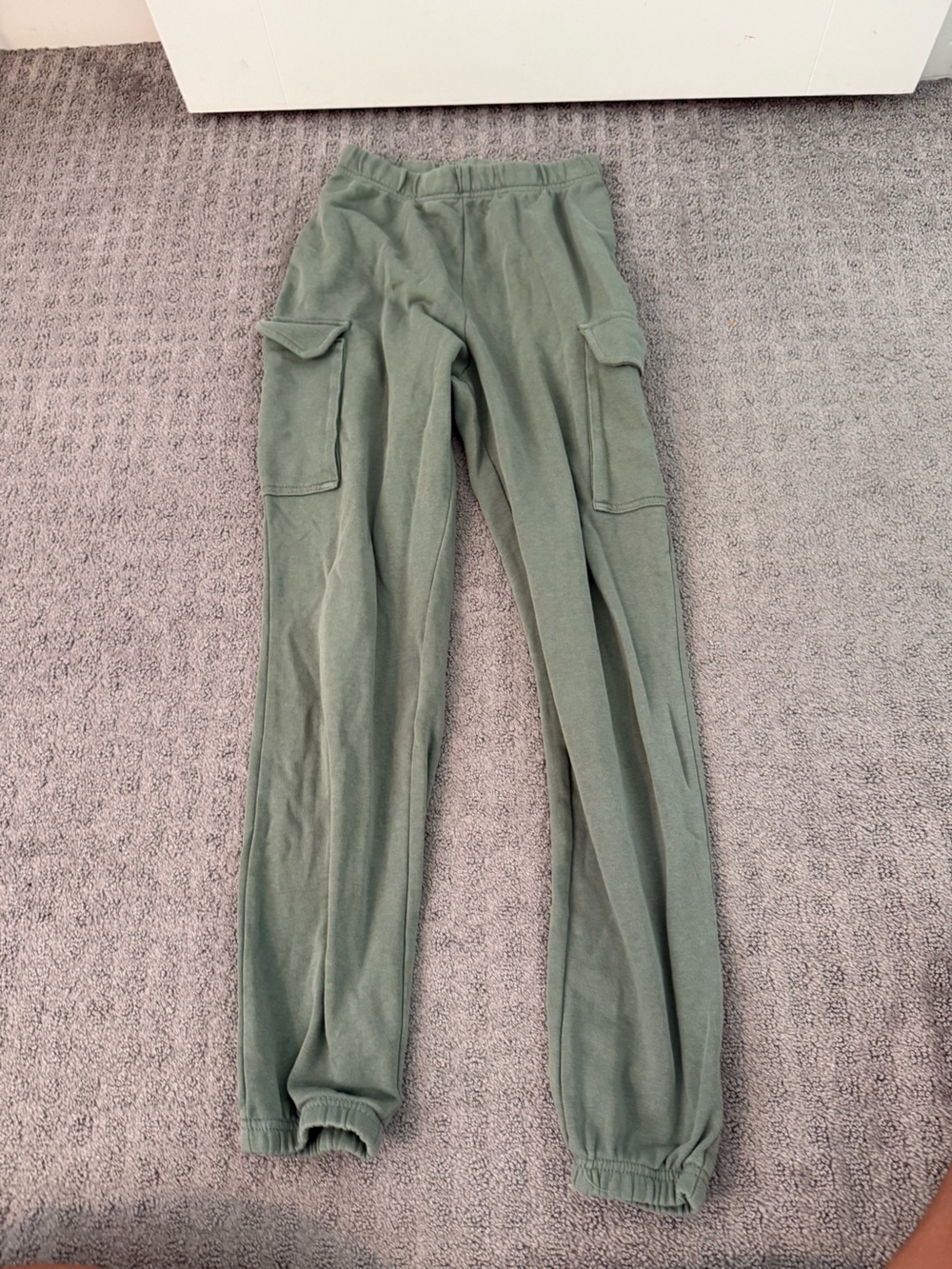 H&M Olive Utility Jogger Pants in Sage Green